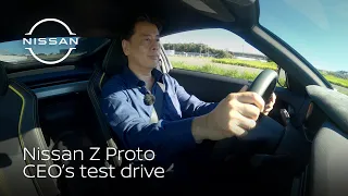 Nissan’s Makoto Uchida takes the Z Proto for a spin