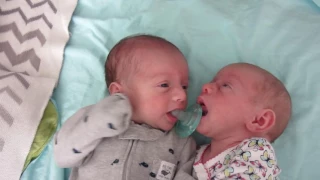 NEWBORN TWIN PACIFIER FIGHT