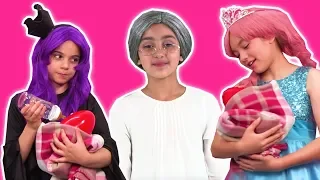 PRINCESS BABYSITTING 👶 Olivia & Malice Compete For A Job! - Princesses In Real Life | Kiddyzuzaa