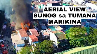 AERIAL VIEW ng SUNOG sa TUMANA MARIKINA last Feb. 18,2024