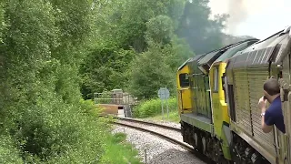 Freightliner Class 70 70002 powers up with clag on 1Z70 Scenic Settler Pathfinders 21 June 2014