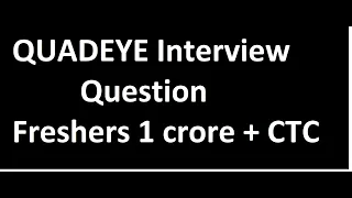 Quadeye Interview Question - Quant trader