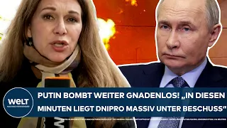 UKRAINE-KRIEG: Wladimir Putin bombt weiter! "In diesen Minuten liegt Dnipro massiv unter Beschuss!"