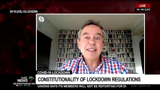 Constitution and regulations of COVID-19 lockdown: Pire De Vos