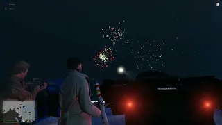 Happy New Year Celeberation In GTA V With Fireworks Show | Fireworks | New Year Celeberation