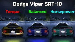 Torque vs Balanced vs Horsepower - Dodge Viper SRT-10 Tuning  - Need for Speed Carbon