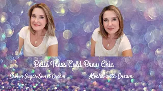 Belle Tress Cold Brew Chic wigs| Brown Sugar Sweet Cream & Mocha with Cream colors| Styling options