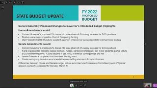 FCPS School Board Work Session - FY22 Budget Part 1 - 2-16-2021