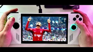 [4K⁶⁰ HDR] ASUS Rog Ally and FIFA 23 Ultra Settings | FPS TEST in Anfield + Raining at Night