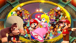 Super Mario Party - Lucky Battle - Couple Mario and Peach vs Brother Donkey Kong and Diddy Kong