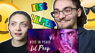 Me and my sister watch Lil Peep - Kiss (Music Video) for the first time (Reaction)