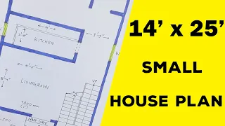 Small House Plan | 14x25 | 350 SQFT