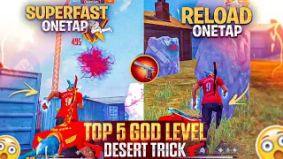 Desert Eagle Top 5 God Level ONETAP Headshot Trick On MOBILE 🥵🔥 | Desert Eagle Headshot Trick !!