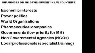 Suman Fernando - Challenges for Mental Health Dev't in Low- and Middle-income Countries