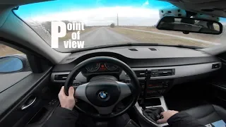 BMW 330i E90 0-100 km/h dragy time and POV drive in wet [4K]