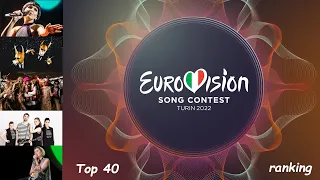 My Eurovision Song Contest 2022 Top 40 ranking (with comments)