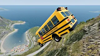 Cliff Drops [4] ▶️ BeamNG DRIVE Realistic Cars Crash Gameplay