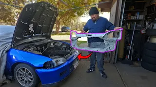 HOW TO : 92-95 Civic Core/Radiator Support Replacement !