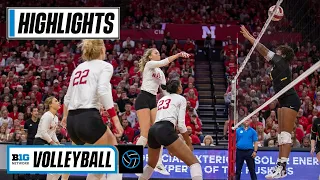 Nebraska at Iowa | Highlights | Big Ten Volleyball | Nov. 18, 2022