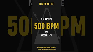 500 BPM 4/4 - Best Metronome (Sound : Wood block) #shorts