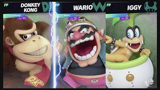 Super Smash Bros Ultimate Amiibo Fights – Request #14625 DK vs Wario vs Iggy