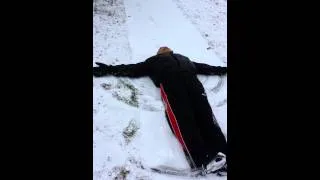 Grandpa snow angel