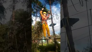 Нина покоряет верёвочный парк/наш день🌼🌞☁️