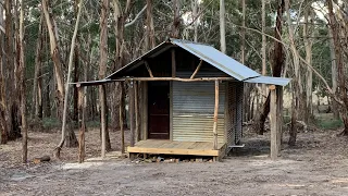 Building an off grid Bathroom Cabin / Shack - Start to Finish - Time Lapse