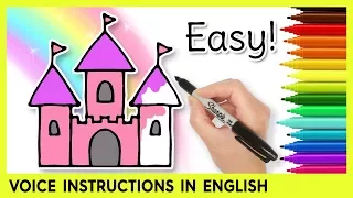 How to Draw a CASTLE! Easy Drawings for Kids