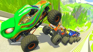 HT Gameplay Crash # 603 | Epic High Speed Jumps Monster Trucks - Big Cars vs Speed Bumps Potholes