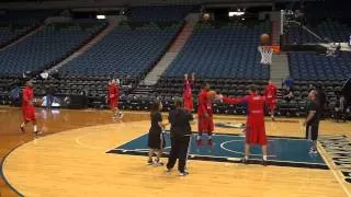 PBC CSKA Moscow Warming Up -- iFolloSports.com