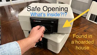 Opening Safes found in a hoarded house! what's inside?!?