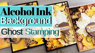 Ghost Image Stamping On Alcohol Ink Backgrounds