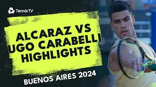 Carlos Alcaraz Begins Title Defence vs Ugo Carabelli | Buenos Aires 2024 Highlights