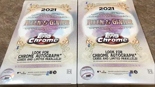 💥HUGE FUTURE HOF AUTO!  NEW RELEASE! 2021 ALLEN & GINTER CHROME BASEBALL CARD BOX OPENING!