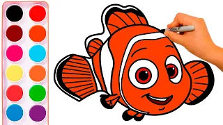 🐠🌊Cómo dibujar a Nemo paso a paso | How to draw Nemo step by step