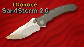 NEW Knife Model: Mammoth Beauty! Maxace Sandstorm 2 0!  Integral Titanium Folding Blade!