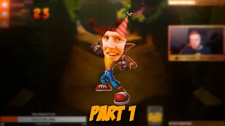 Uber-rage and Funny Crash Bandicoot Moments (Part 1) - Happy Birthday Nick! (Ft. Teh Spearhead)