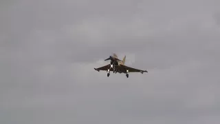 Landing of Typhoon ZR409 at Warton Aerodrome 21-03-18