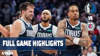 Dallas Mavericks Team Highlights vs. LA Clippers | 4/26/24