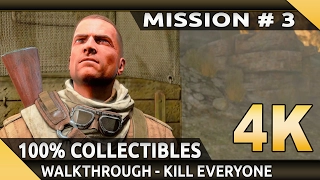 Sniper Elite 3 (PC) - 4K Gameplay - Mission 3 - Halfaya Pass [100% Walkthrough] [Kill Everyone]