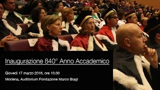 Cerimonia di Inaugurazione dell'840° Anno Accademico Unimore - Prima parte