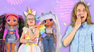 Богдана як лялька L.O.L. Surprise! OMG Remix | Веселі історії для дітей