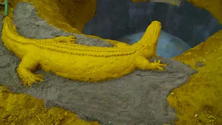 100 días de construcción de los toboganes de agua más hermosos en la piscina subterránea