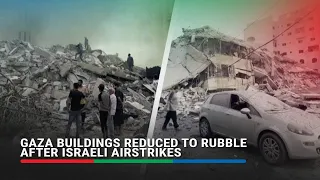 Gaza buildings reduced to rubble after Israeli airstrikes | ABS-CBN News