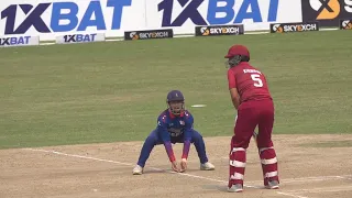 Moment when Nepal team Attacking Qatar by putting Bhim Jonty Sarki in the Point in ACC Premier Cup