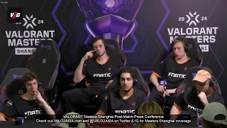 FNATIC, FUT - VCT Masters Shanghai post-match press conference