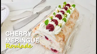 Cherry Meringue Roulade