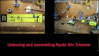 Ryobi 40v String Trimmer Unboxing and Assembly