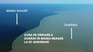 Gura de varsare a Dunarii in Marea Neagra la Sfantu Gheorghe - Delta Dunarii | Drona